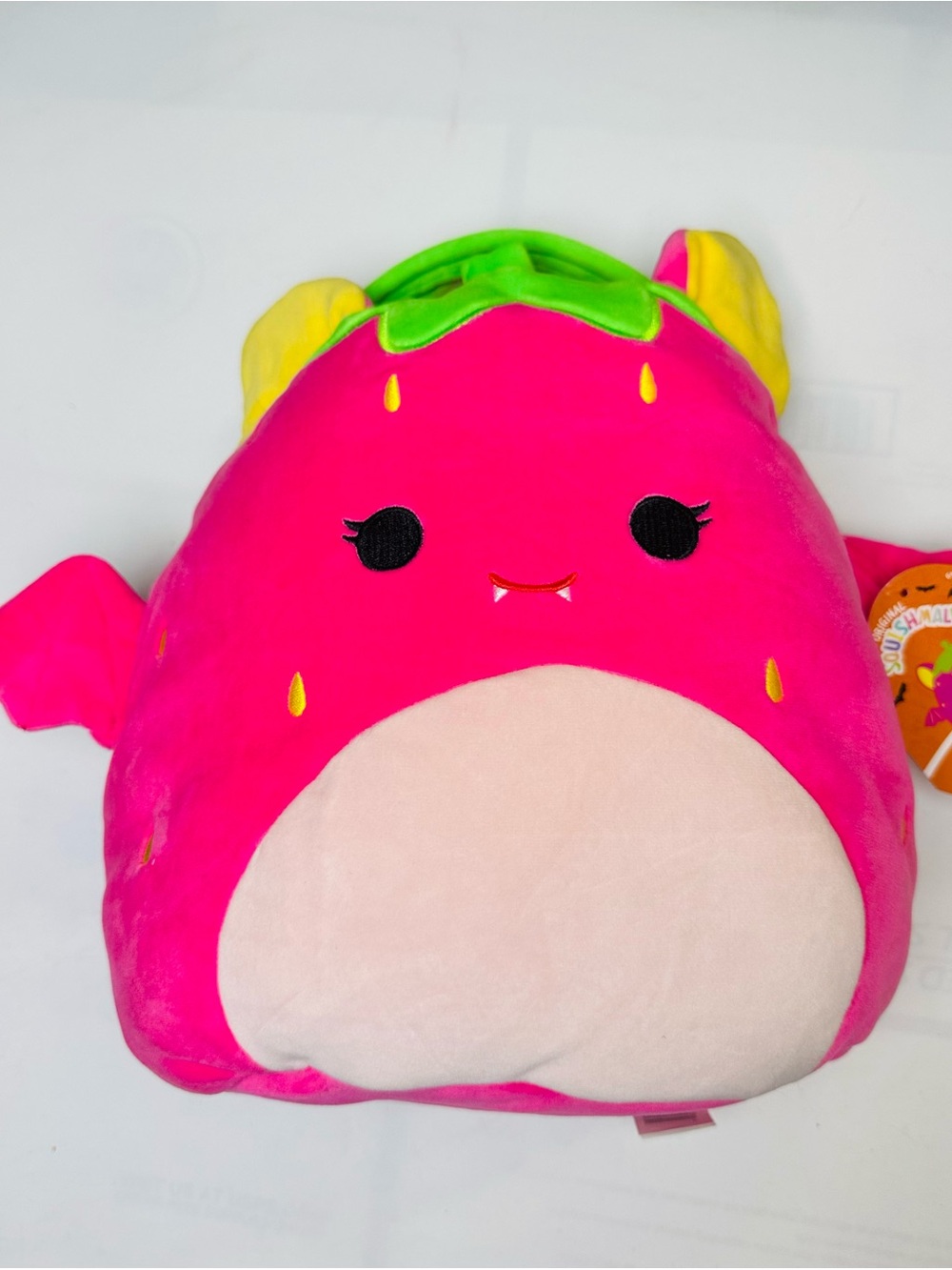Original squishmallow Halloweenpail- Gwendolyn the fruit bat.